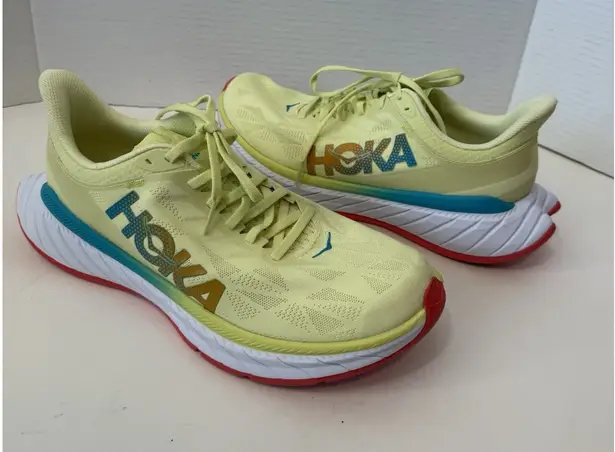 Hoka One One Carbon X 2 Women's Luminary Green Hot Coral US 9.5 B