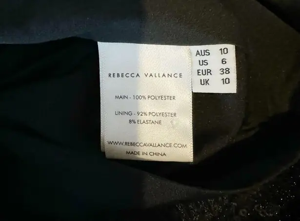 Rebecca Vallance Black Bow Sequin Long Sleeve Mock Neck Mica Mini Dress US 6