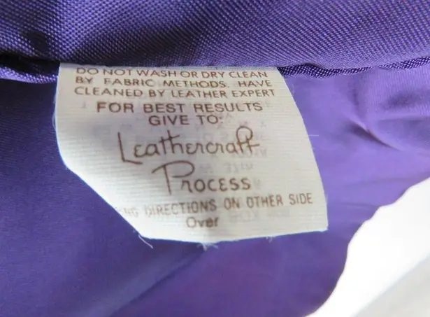 Vakko 1990s Vintage Purple Leather Jacket Medium Retro Genuine Leather