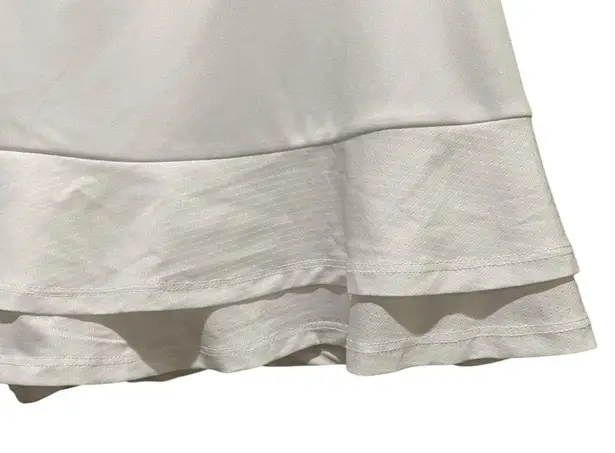 Grand Slam Solid Double Flounce Tennis Skort White Women’s Size Medium