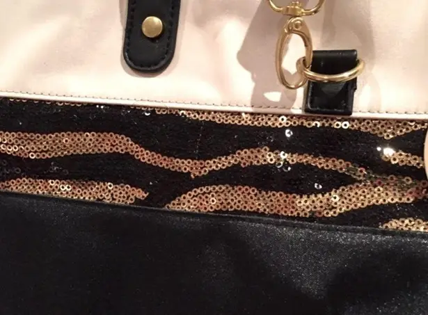 Black Glam Tote with Gold "BLING" Detailing