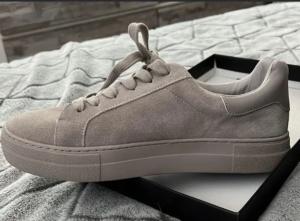 Steve Madden x Winnie Harlow All Now Grey Suede Sneakers