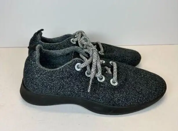 Allbirds Women's Wool Runner Size 8 Gray Casual Shoes Lace up Low Top EUC