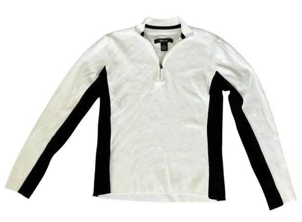 Style&co. Women's 1/4 Zip Pullover Sweater Multicolor Size M White Size M