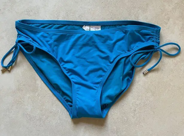 Calvin Klein NWT  Drawstring Hipster Bikini Bottom Blue Size XL