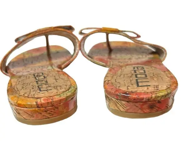 Moda Spana Size 7.5 Floral Slide Sandals Has Flaw