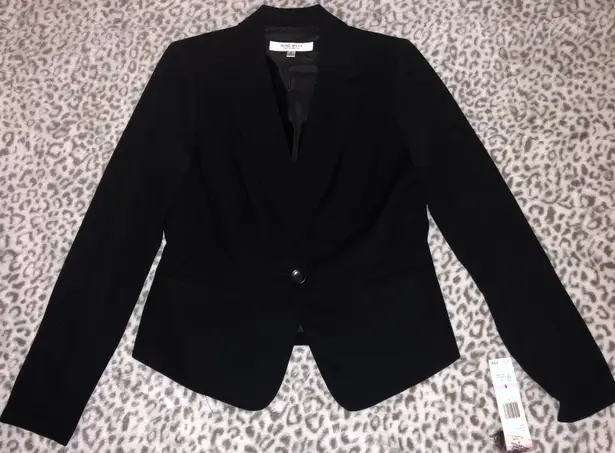 Nine West NWT  Opening Night Black Suit Separates Jacket Size 6 Sheer Sleeves