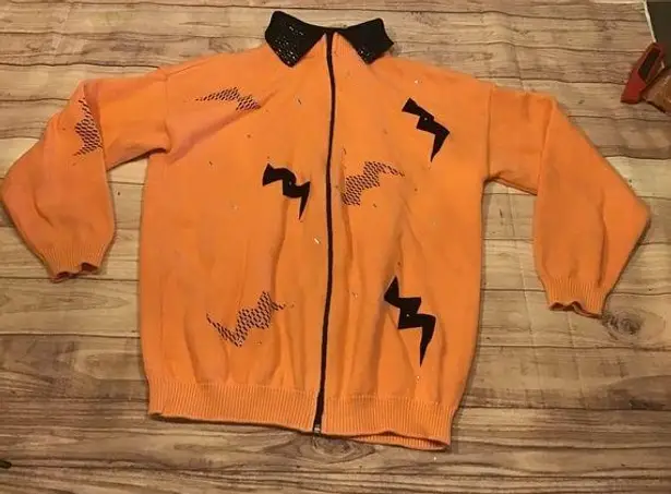 Vintage Helena retro woman’s sweater jacket Orange Size undefined