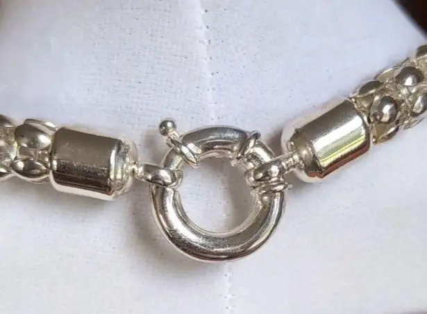 Chunky Chainmaille Necklace or Purse Wristlet Persian Byzantine Style 17” Silver