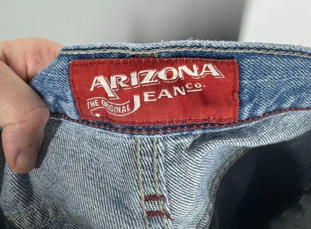 Arizona Vintage Jean Women Size 30 Butterfly Print Med Wash Relaxed Straight