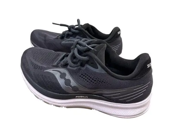 Saucony Mens PWRRUN Running Shoes Black Mesh Size 9.5 SKU 7147
