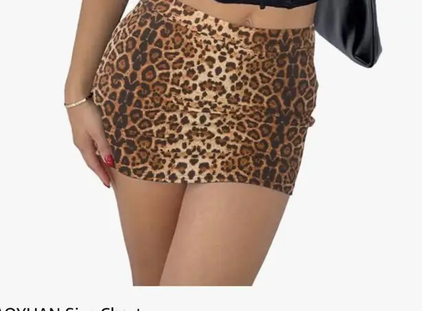 Women’s Leopard Cheetah Mini Bodycon Skort. Size M Brown Size M