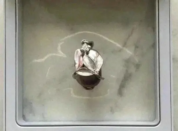 Stunning Baroque Pearl Orchid Pendant Silver