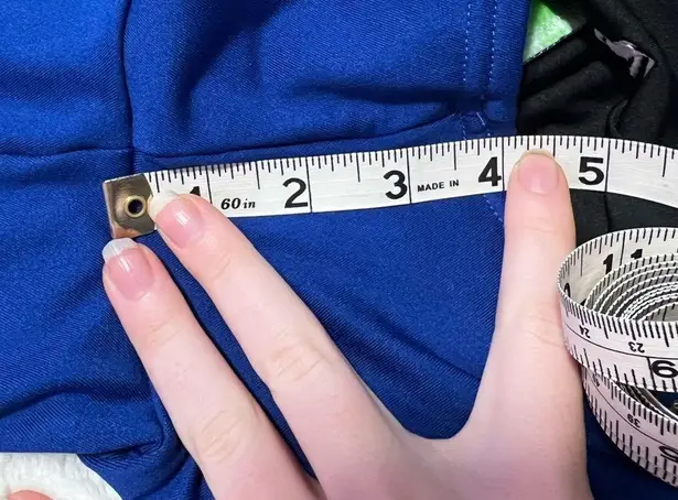 Varsity  Spirit Blue W/ Green Tie-dye Waist Band Cheer Shorts Practice Wear