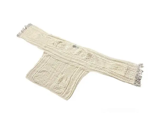 ARANCRAFTS Open Sided Cardigan Ivory 100% Merino Wool One Size Size undefined