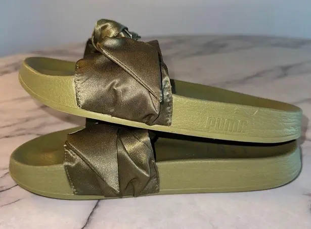 2017 Fenty Puma Olive Bow Slide Rihanna uk5 us7 8 Slides Sandals Shoes Green Size 7