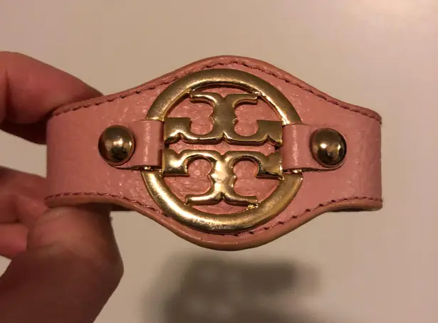 Tory Burch Vintage Y2k  Leather Style Pink Cuff