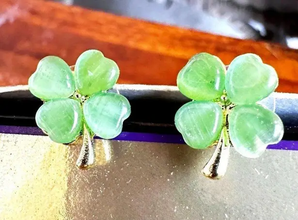 Four Leaf Clover Earrings Green Posts New St Patrick's Day Parade Party …