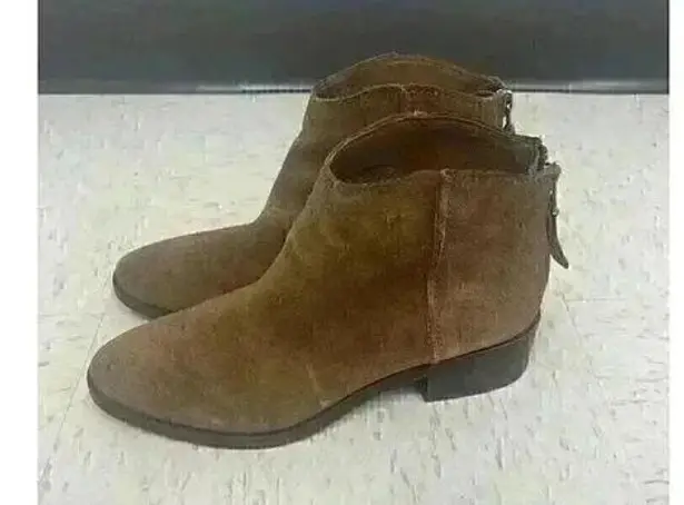 Women's Shoes Dolce Vita Tucker Booties Ankle Boots Dark Saddle Suede Size 7 Brown