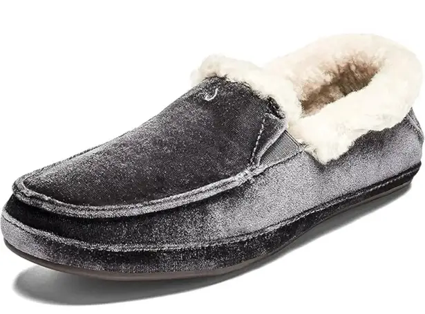 OluKai Ku'una Lanui Slipper Shoes Gray Size 10