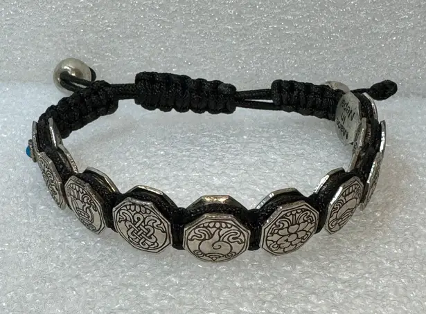 Made In Nepal Etched Bracelet Black