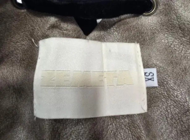 Zemeta Attic Box Tie Micro Skirt in Taupe Tan Size XS