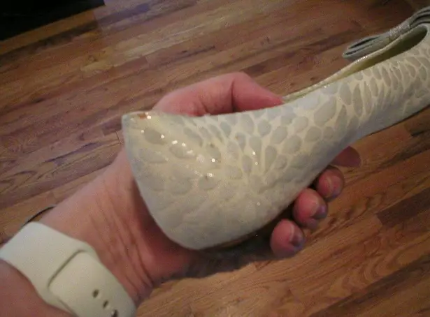 Bettye Muller New Womens 38.5 Designer Italy 8.5 Flats White Silver Rainrop Shoe