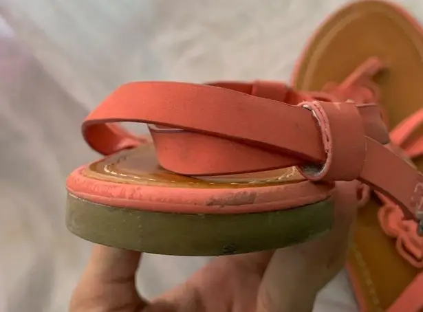 Dollhouse peach womens butterfly sandals