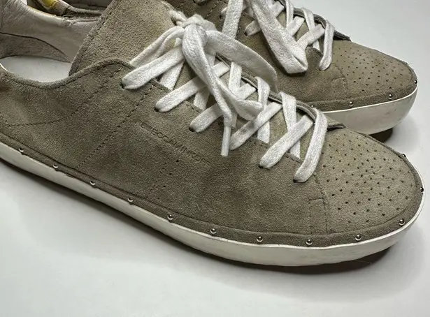 Rebecca Minkoff  Taupe Michell Suede Studded Sneakers Size 8.5