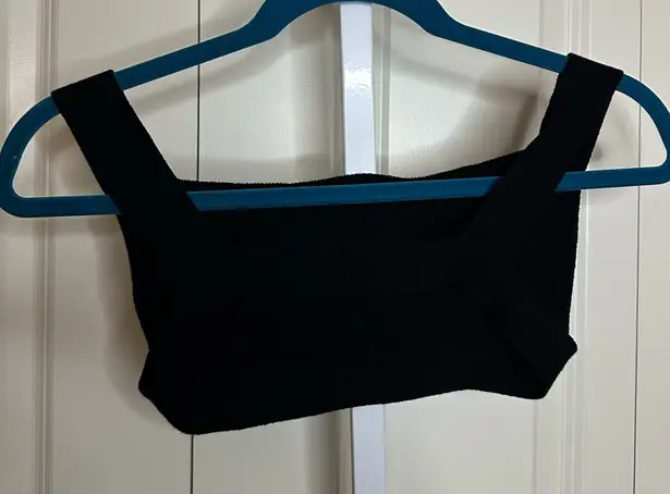 Micas Chic Black Crop Top and skirt Set