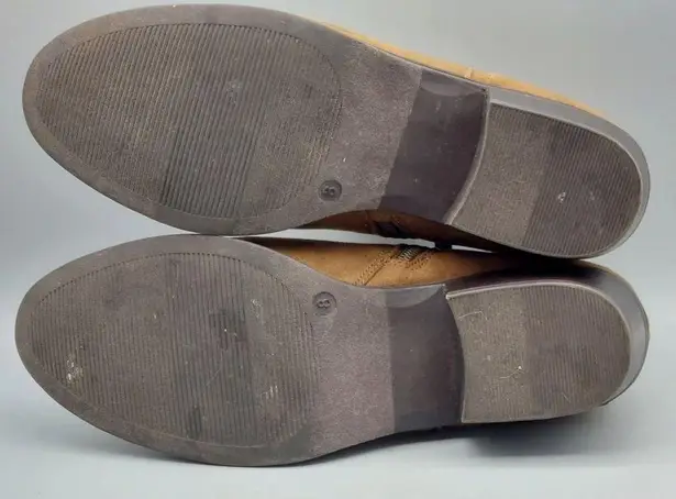 X-Appeal Ladies Brown Zip Up Stewart Booties Boots Size 8 Block Heel Faux Suede