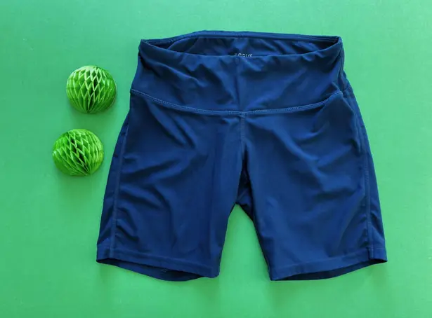 Tesla shorts size Small blue compression bike biker yoga