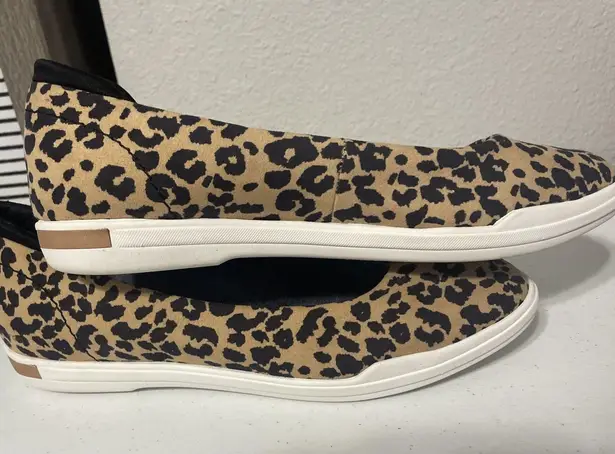 Dr Scholls 9.5 Ballet Flats Brown Leopard Print Comfort Low Shoes
