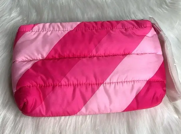 Estée Lauder Estee Lauder Pink Striped Puffer Makeup Bag