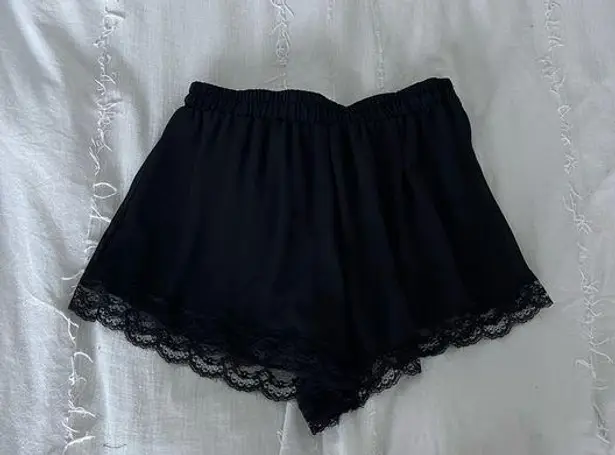 Nordstrom Black Shorts Lace Trim