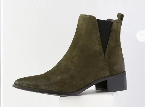 REBELS Green Suede Leather Chelsea Ankle Boots EU 37 / US 6.5 $168