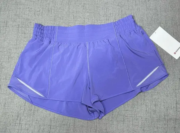 Lululemon  Hotty Hot High Rise Athletic Shorts Dark Lavender Purple 12 Nwt