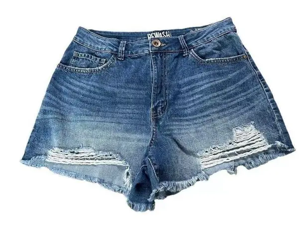 REWASH New York  Super Hi-Rise Vintage Reunion Distressed Junior Short Size 9