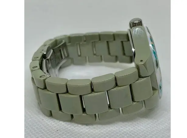 Isaac Mizrahi Isaac Mizrah Live! Ceramic green women watch 35mm floral bezel size 6” running