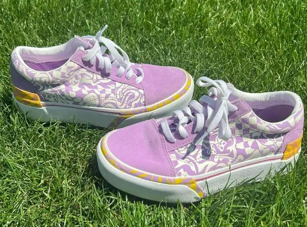 Vans  Old Skool Stacked Wavy Days Platform Shoes Lilac 5.5 Men / 7.0  Women