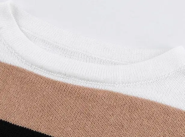 KNIT SWEATER ORANGE COLORBLOCK FLIRTY AND FUN Size M