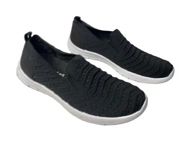 Apana Inhale Women’s Comfy Slip On Black Sneaker Shoes 9 #AF9988