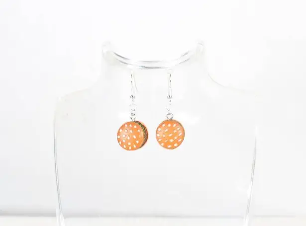 Handmade Snack Attack Earring Set – Acrylic Earrings – Milkshake, Burger & Pizza