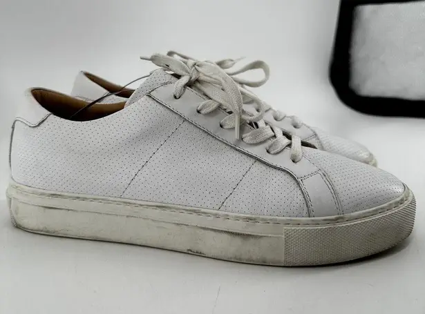 Greats Brooklyn The Royale Perforated Sneaker Leather Low Top Lace Up White 9