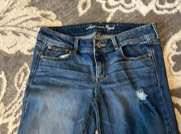 American Eagle  stretch slim boot cut jeans. Excellent condition. Distressed.