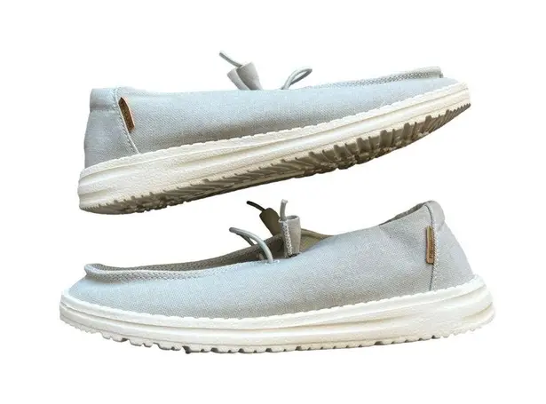 Hey Dude - Wendy Chambray Light Grey Slip On Casual Shoes Sz 7