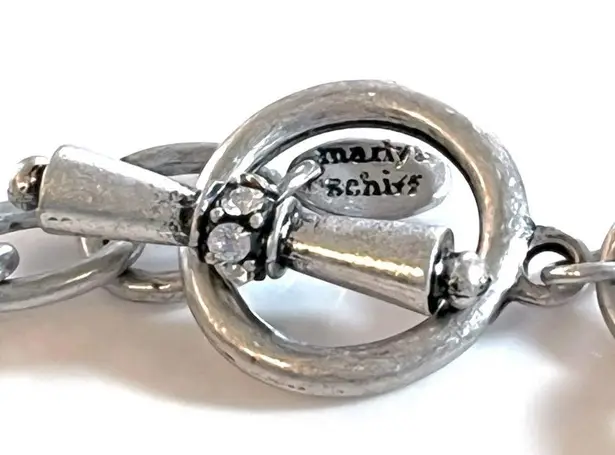 NEW Marlyn Schiff CHARM BRACELET Silver Honey Bee Pearl Facetet Crystal Beads 7”