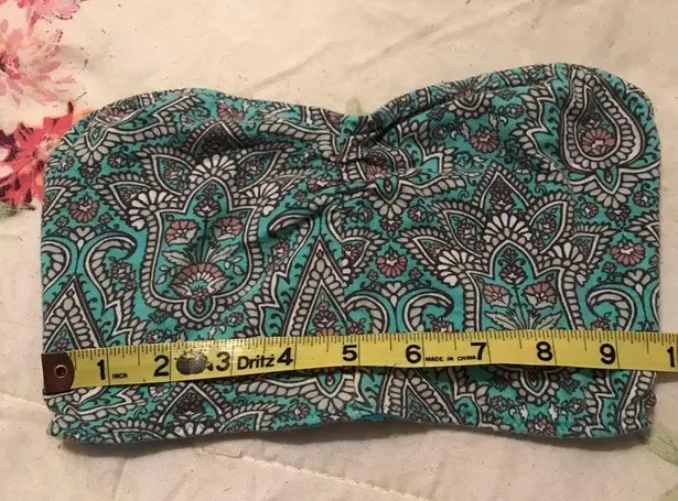 5/$25 Sale reversible bandeau bra paisley print on one side Size XS