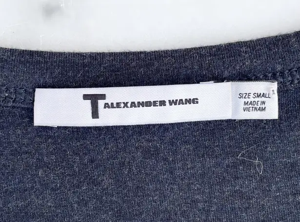 Alexander Wang T by navy blue asymmetric stretch-modal dress size S small