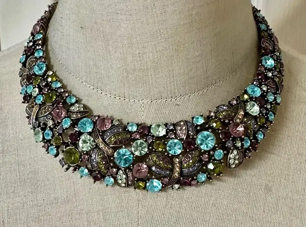 Heidi Daus “Dragonfly Fantasy” Multicolor Swarovski Collar Necklace